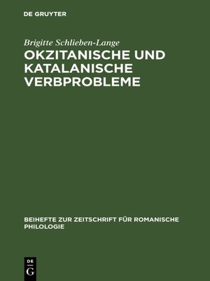 cover image of Okzitanische und katalanische Verbprobleme